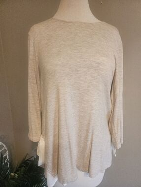 Kim & Cami Cream Layered Top